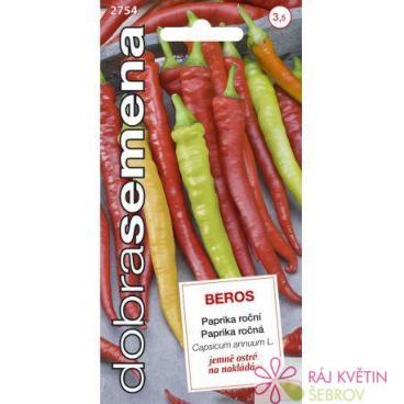 Dobrá semena Paprika zel. beraní roh - Beros, mírně ostrý 0,6g