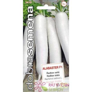 Dobr&aacute; semena Ředkev set&aacute; - Alabaster F1 ov&aacute;ln&aacute;, typ Daikon 1,5g