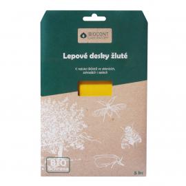 Bio lepov&eacute; desky proti &scaron;kůdcům Biocont, žlut&eacute; balen&iacute; 5 ks